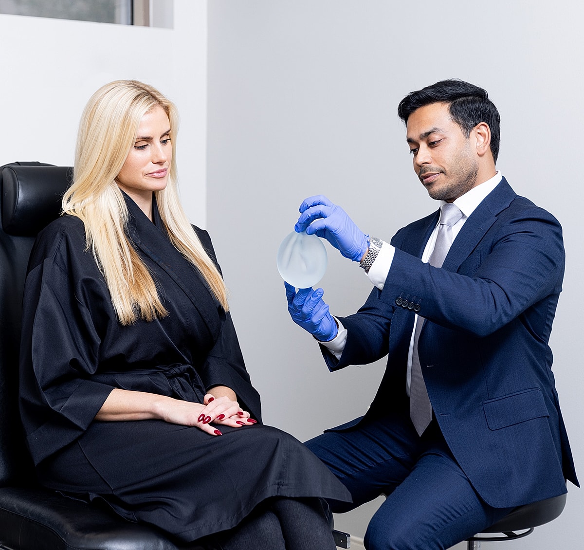 Consultation between a patient and a doctor.